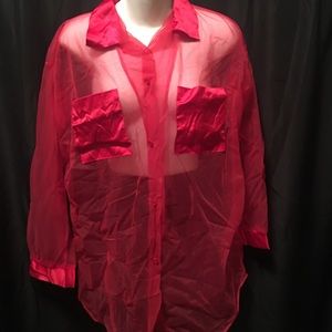 Vintage hot/sexy see thru Pajama top or shirt.